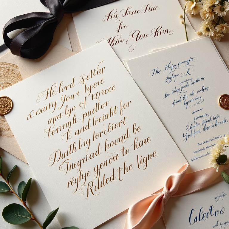 Commandes calligraphie sur mesure