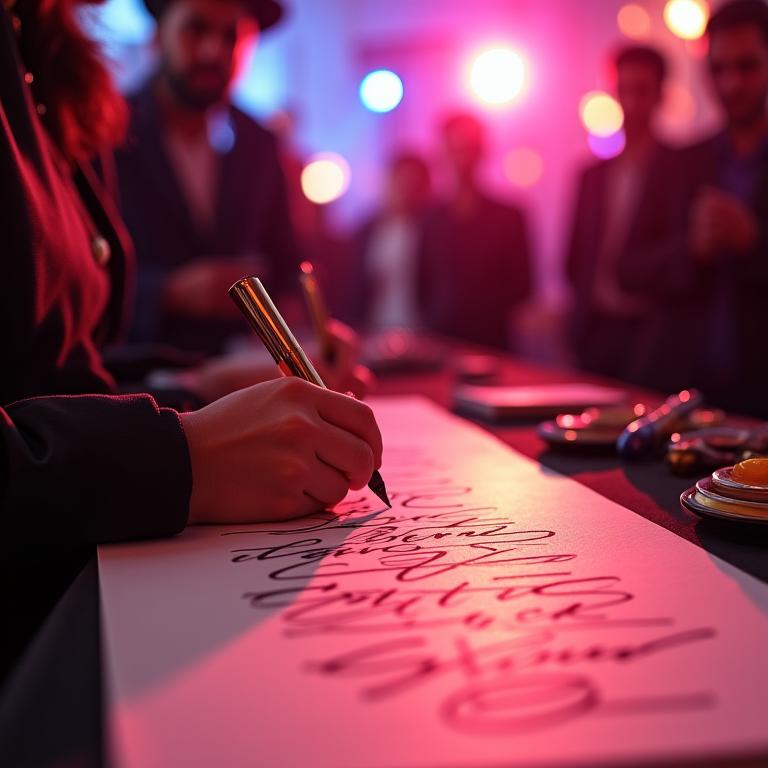 Live lettering événement