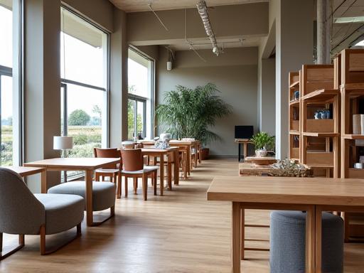 Showroom de muebles sostenibles modernos